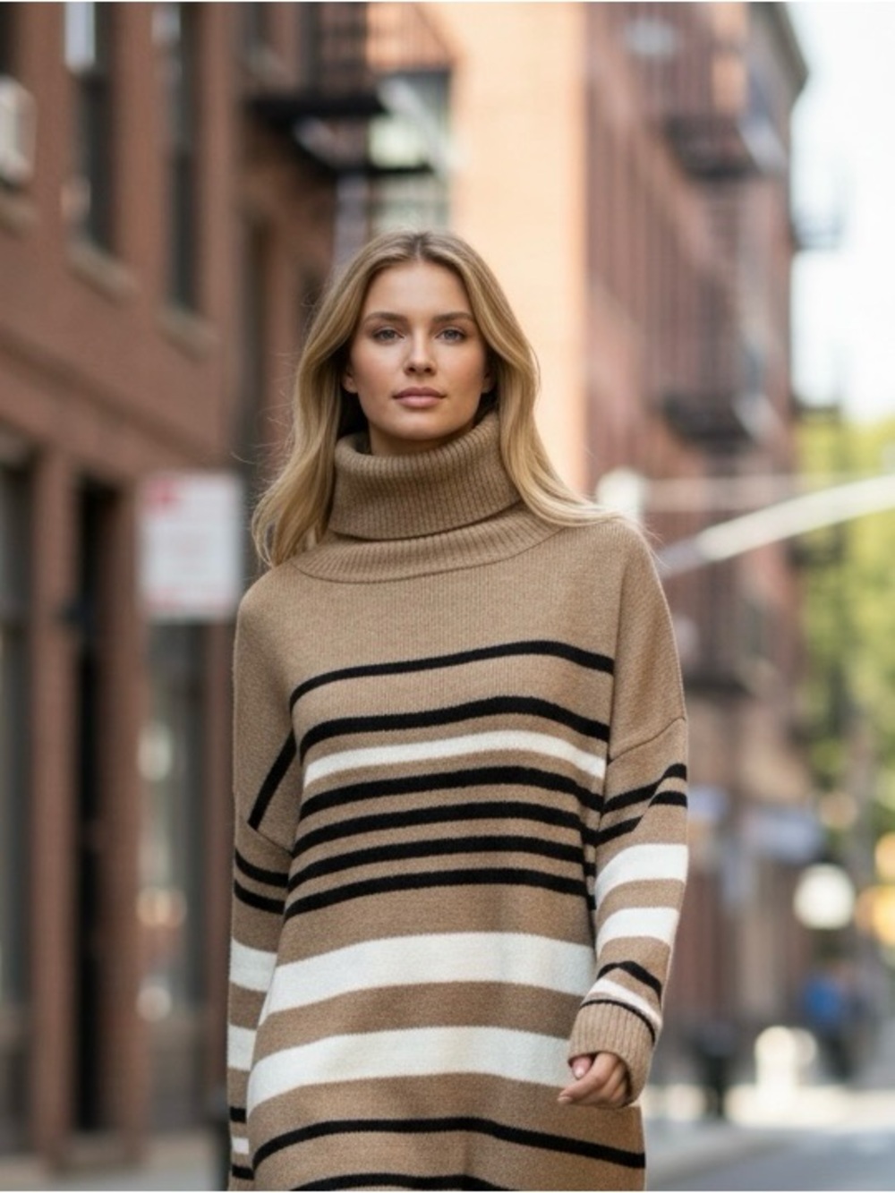 Identity NWT Striped Turtleneck Sweater
